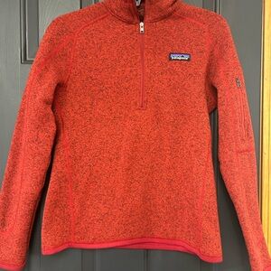 Patagonia Red Half-Zip Women's Fleece Sweater. Small.